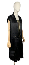 Load image into Gallery viewer, Original 1920’s Black Silk Dress with Fabulous Gold Lame Slip - Bust 32 *