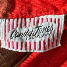 Load image into Gallery viewer, Original 1950's Candy Jones of California Red, Brown and Mustard Cotton Day Dress - Bust 34 35 *