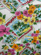 Load image into Gallery viewer, Reproduction 1940's Novelty Print Cotton Day Dress - Tropical Themed Print - Bust 37 *