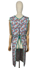 Load image into Gallery viewer, Deadstock Original 1940's CC41 Brightly Patterned Cotton Apron in Blue, Red, Orange, Green and White - Bust 34 36 *