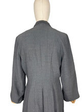 Load image into Gallery viewer, Original 1940's 1950's Slate Grey Double Breasted Textured Wool Princess Coat by Samtex Town - Bust 38 *