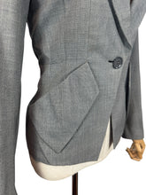 Load image into Gallery viewer, Original 1940's or 1950's Connei Model Jacket in Grey Wool with Single Button Closure - Bust 34 36