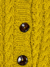 Load image into Gallery viewer, Reproduction 1940's Cable Knit Cardigan with Long Sleeves and Brown Buttons - Bust 32 34