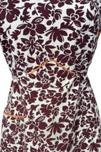 Load image into Gallery viewer, Original 1940's CC41 Brown and White Cotton Apron in Floral Print - Bust 34 36