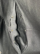 Load image into Gallery viewer, Original 1940's Dress with Peplum Front and Sequin Decoration - Bust 38 *