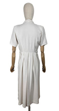 Load image into Gallery viewer, RESERVED Original 1940's Ivory Crepe Day Dress - Perfect Summer Dress - Bust 36 *