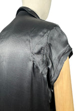 Load image into Gallery viewer, Original 1920’s Black Silk Dress with Fabulous Gold Lame Slip - Bust 32 *