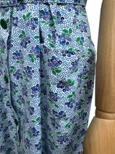 Load image into Gallery viewer, RESERVED - DO NOT BUY Original 1940’s Berry Print Belted Chore Dress with Pockets - Bust 38