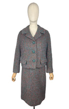 Load image into Gallery viewer, Original Late 1950's or Early 1960's Vibrant Wool Hebe Skirt Suit - Bust 36