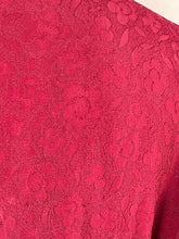 Load image into Gallery viewer, Original 1940's CC41 Burgundy Textured Crepe Belted Day Dress with Long Sleeves - Bust 38 40 *