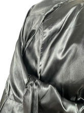 Load image into Gallery viewer, Original 1950's Petite Length Black Wool Princess Coat with Beaded Shawl Collar - Bust 38