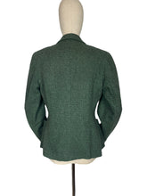 Load image into Gallery viewer, Original 1940's Green, Grey and Black Wool Tweed Jacket - Bust 38 40
