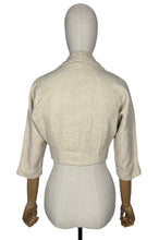 Load image into Gallery viewer, Original 1950's Oatmeal Wool Cropped Jacket by Richard Shop - Bust 32 34