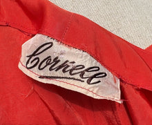 Load image into Gallery viewer, Original 1950's Cornell Flame Red Grosgrain Cocktail Dress - Bust 36 38