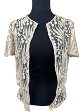 Load image into Gallery viewer, Original 1940's Fine Mesh Edge to Edge Blouse with Foliate Detail - Bust 30 32