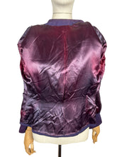 Load image into Gallery viewer, Wounded but Wearable Original 1940's Purple Wool Single Breasted Jacket - Bust 36