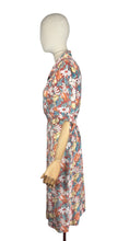 Load image into Gallery viewer, Original 1940's Home Sewn Floral Crepe Day Dress - Bust 34 36