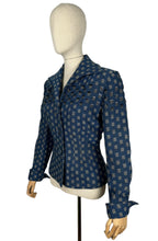 Load image into Gallery viewer, Original 1940's Grey, Black and Cobalt Blue Beaded Wool Jacket - Bust 38