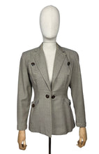 Load image into Gallery viewer, Original Late 1940's Two Tone Brown Edge to Edge Jacket with Double Button Closure by Jaunty Junior - Bust 36 37 - AS IS