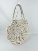Load image into Gallery viewer, Original 1940's 1950's Ivory Coloured String Crochet Handbag