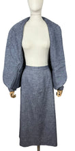 Load image into Gallery viewer, Original Late 1940's Wiley's of Kansas Textured Slate Grey Blue Cotton Suit - Bust 40