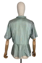 Load image into Gallery viewer, Original 1930's Pale Resida Green Evening Jacket with Gold Sequin Bow Trim - Bust 38 *