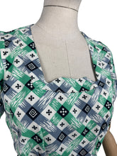 Load image into Gallery viewer, Original 1930's 1940's Green, Grey, White and Black Check Dress - Bust 36