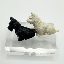 Load image into Gallery viewer, Original 1940's 1950's Black and White Double Scottie Dog Brooch