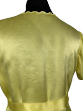 Load image into Gallery viewer, Original 1940’s Embroidered Lemon Yellow Pyjama Top with Scalloped Edge - Great Summer Blouse - Bust 32 34