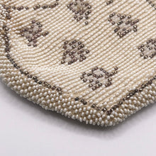 Load image into Gallery viewer, Original Czechoslovakian 1930's Ivory and Bronze Beaded Evening Bag - Charming Little Bag *