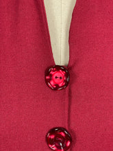 Load image into Gallery viewer, Original 1950's Burgundy Wool Belted Wiggle Dress with Pockets by 'A Trustyle Model' - Bust 36 38 *