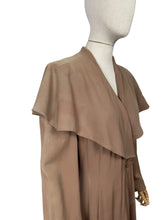 Load image into Gallery viewer, Wounded But Wearable Original American 1930’s Brown Pure Wool Coat with Huge Collar by W.M. Devitz - Bust 34 36 *