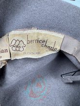 Load image into Gallery viewer, Original Early 1940's Grey Felt Topper Hat with Beading by Bernice Charles
