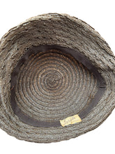 Load image into Gallery viewer, Original 1930's Brown Straw Hat with Autumnal Trim by LeWite London
