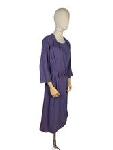 Load image into Gallery viewer, Original Volup 1950's Lavender Blue Beaded Wool Dress with Bow Belt - Bust 40 42 *