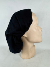 Load image into Gallery viewer, Original 1940's Black Wool Snood from Bergdorf Goodman The Plaza New York