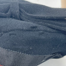 Load image into Gallery viewer, Original 1940’s Black Felt High Hat with Bow Trim