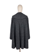 Load image into Gallery viewer, 1950’s Curly Black Astrakhan Swing Jacket with Shawl Collar - Bust 42 44