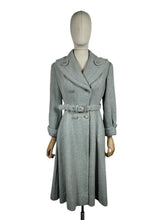 Load image into Gallery viewer, Original 1940's 1950's Evandore Double Breasted Belted Princess Coat in Grey Fleck Boucle Wool - Bust 36