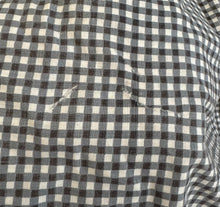 Load image into Gallery viewer, Original 1950's Blue, Black and White Check Dress with Lace Trim - Bust 34 35 *