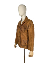 Load image into Gallery viewer, Original 1950's Tan Suede Fringed Jacket by Desert Suedes of California - Bust 34 *