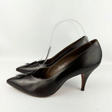 Load image into Gallery viewer, Original 1950's Bally of Switzerland Dark Brown Leather Stiletto Heels - UK 5 5.5