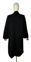 Load image into Gallery viewer, Original 1940's Black Worsted Wool Edge to Edge Coat by Jaypee - Bust 38 40 *