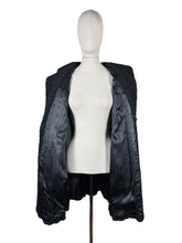 Load image into Gallery viewer, 1950’s Curly Black Astrakhan Swing Jacket with Shawl Collar - Bust 42 44