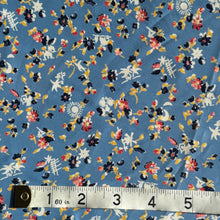 Load image into Gallery viewer, Original 1930's 1940's Cornflower Blue Cold Rayon Novelty Print Dressmaking Fabric - 38" x 140" *