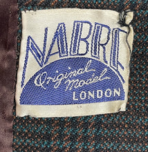 Load image into Gallery viewer, Original 1940's Jolly & Son Limited Tweed Wool Suit in Black, Green and Rust Check - Bust 36 37