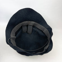 Load image into Gallery viewer, Charming Original 1940's Black Felt Hat with Neat Tassel Detail *