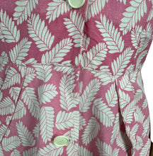 Load image into Gallery viewer, Original 1940's 1950's Pink and White Cotton Summer Dress with Pretty Fern Print - Bust 34 35 *