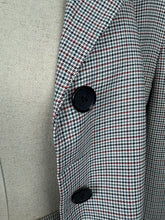 Load image into Gallery viewer, Original 1940's Red, Black and White Fine Houndstooth Check Lightweight Wool Suit - Bust 40"