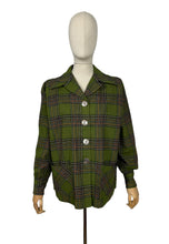 Load image into Gallery viewer, Original 1950’s Pendleton 49er Wool Jacket in Green, Brown and Cream - Bust 40 42